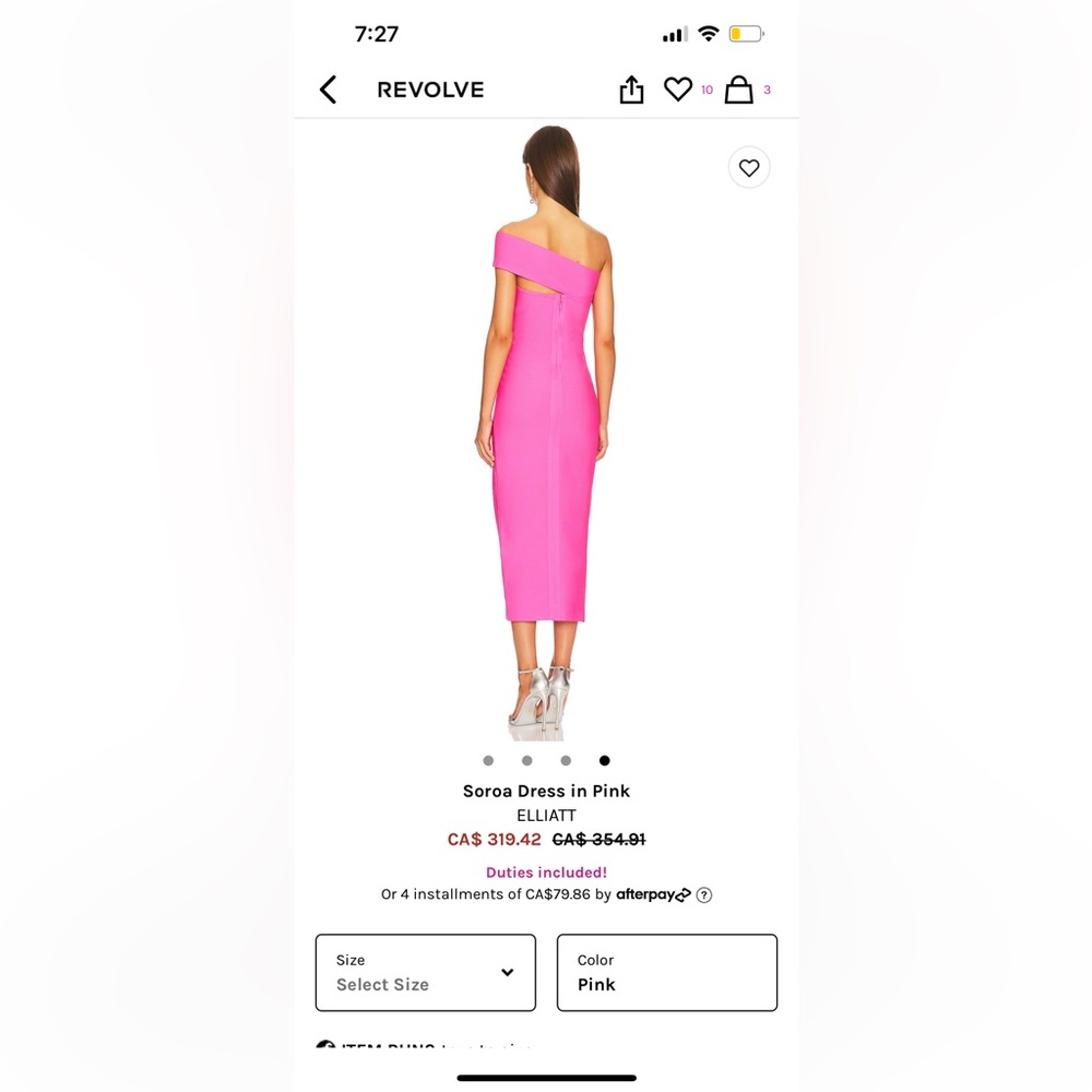 Brand New ELLIATT soroa dress in pink